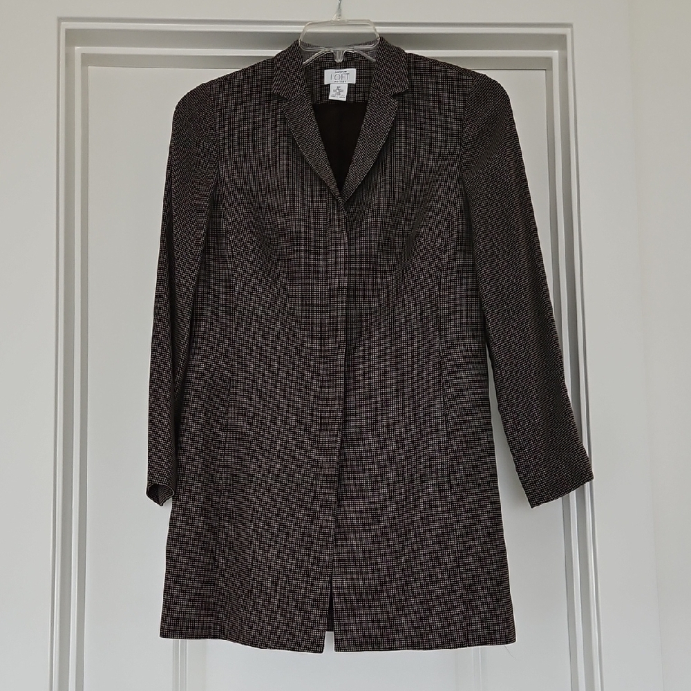 NWOT Ann Taylor LOFT Petite Elegant Briwn and Cream Women's Coat